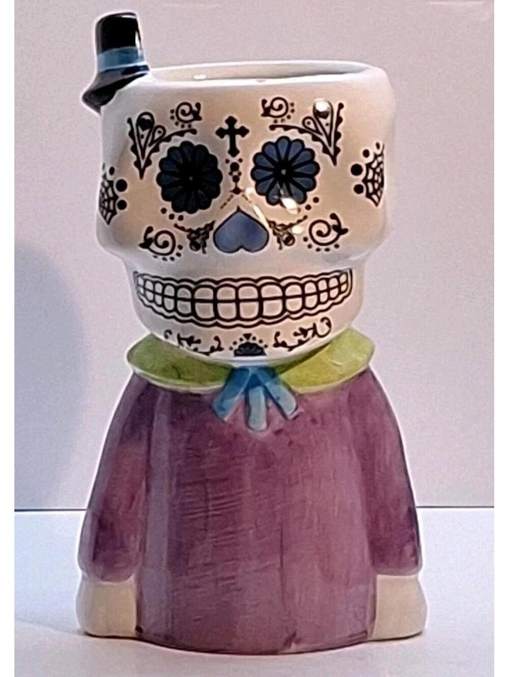 Day of the Dead Purple Pot